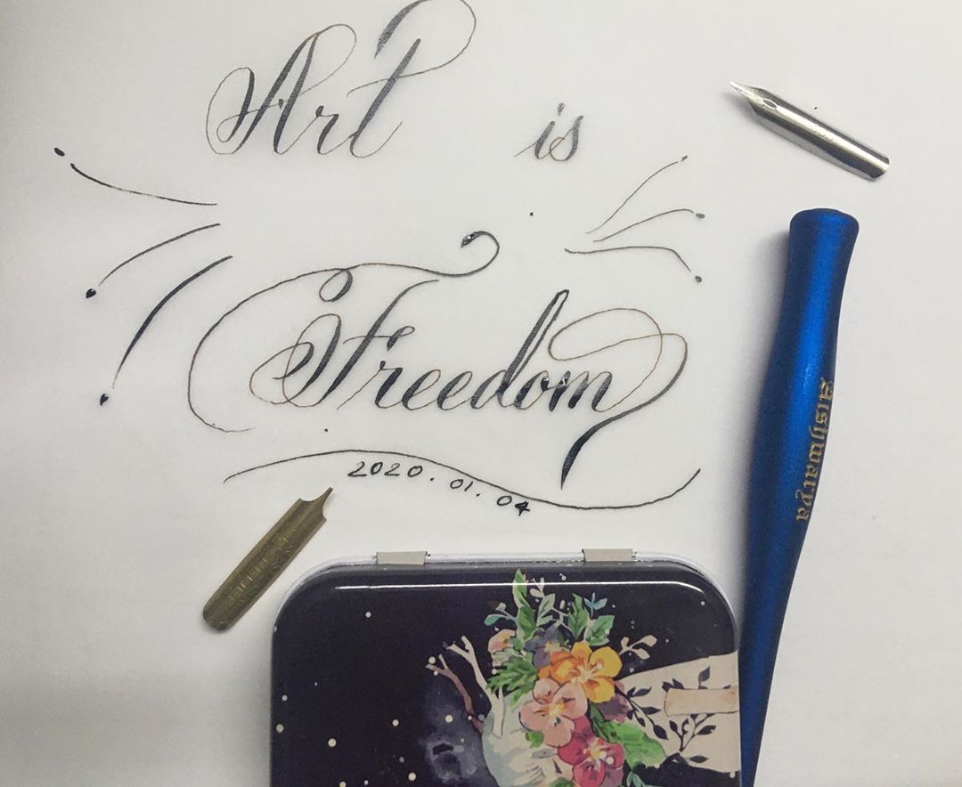 instagram live calligraphy