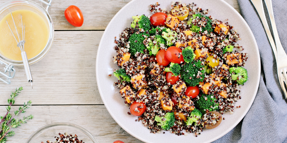 broccoli salad with apple & pecans