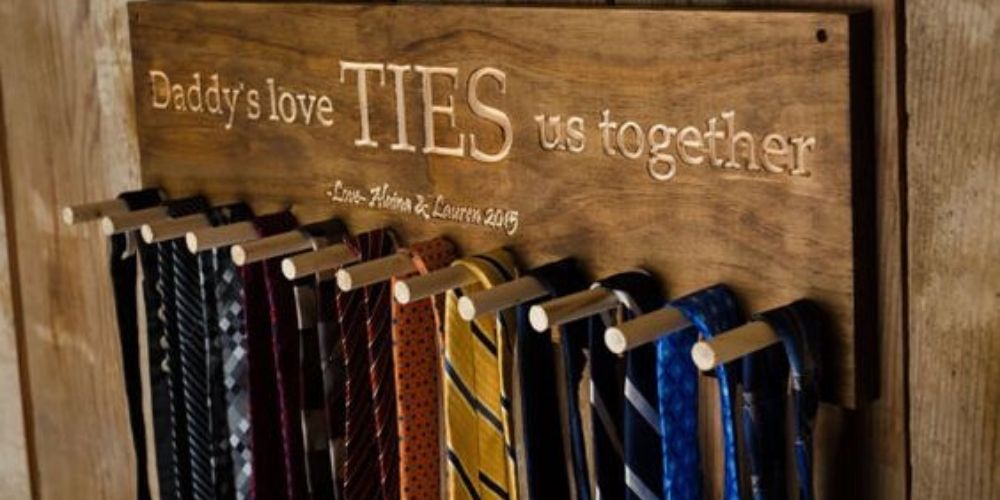 diy father's day tie rack