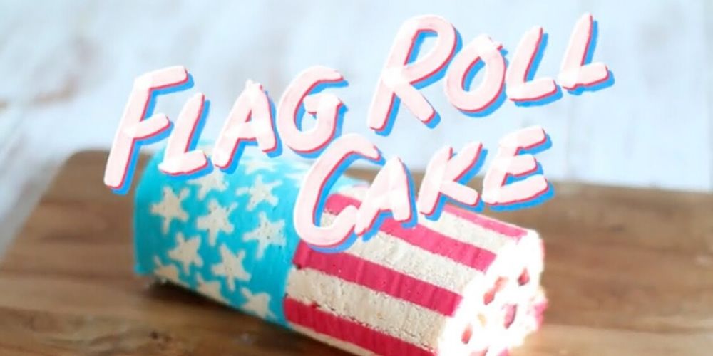 4th Of July Flag Roll Cake