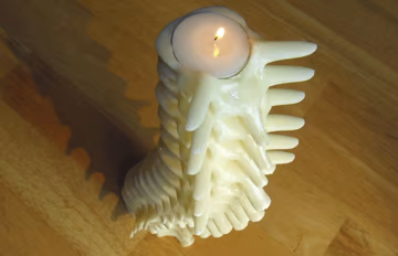 Creepy candle decoration